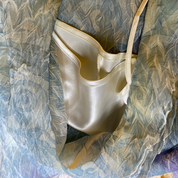 Komarov Pastel Crinkle Chiffon Midi Dress w/ Slip – Size XL - Picture 6 of 9